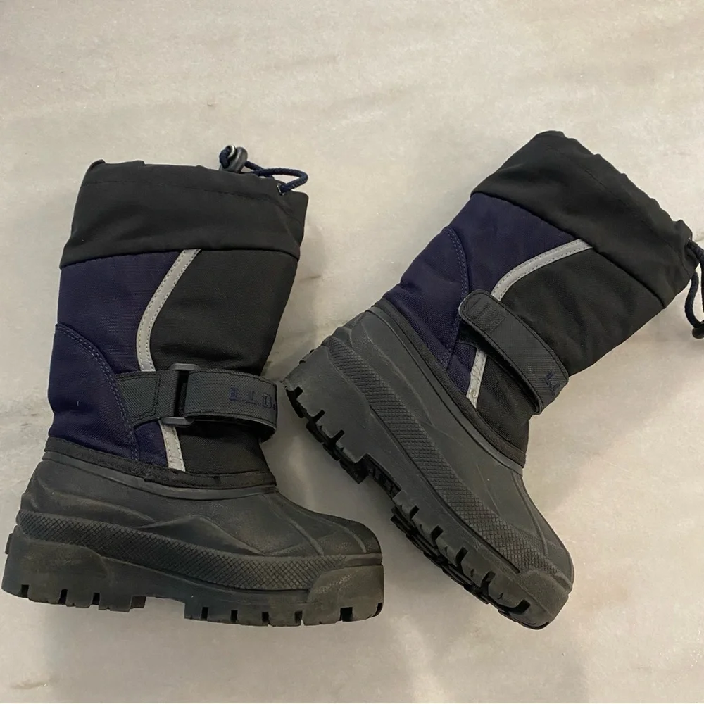L.L.Bean Kids' Northwoods Boots Navy Black 10